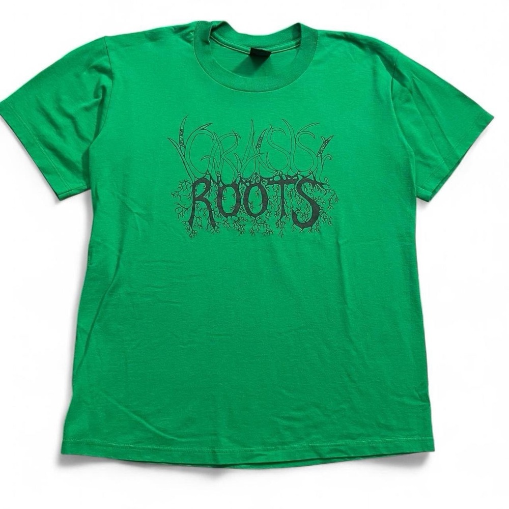 Vintage Grass Roots Short Sleeve T-Shirt Size Medium Made In USA Skate Surf